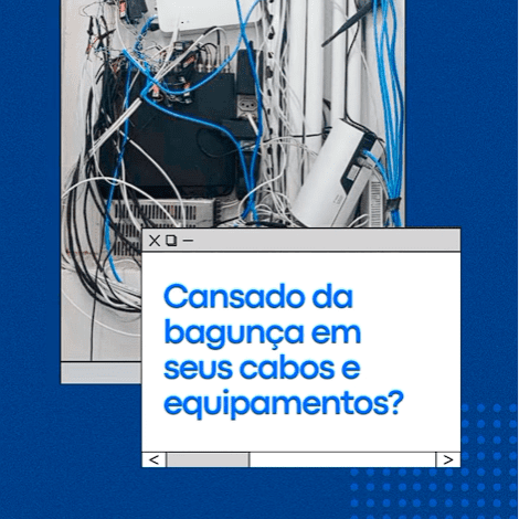 Cansado da bagunça em seus cabos e equipamentos